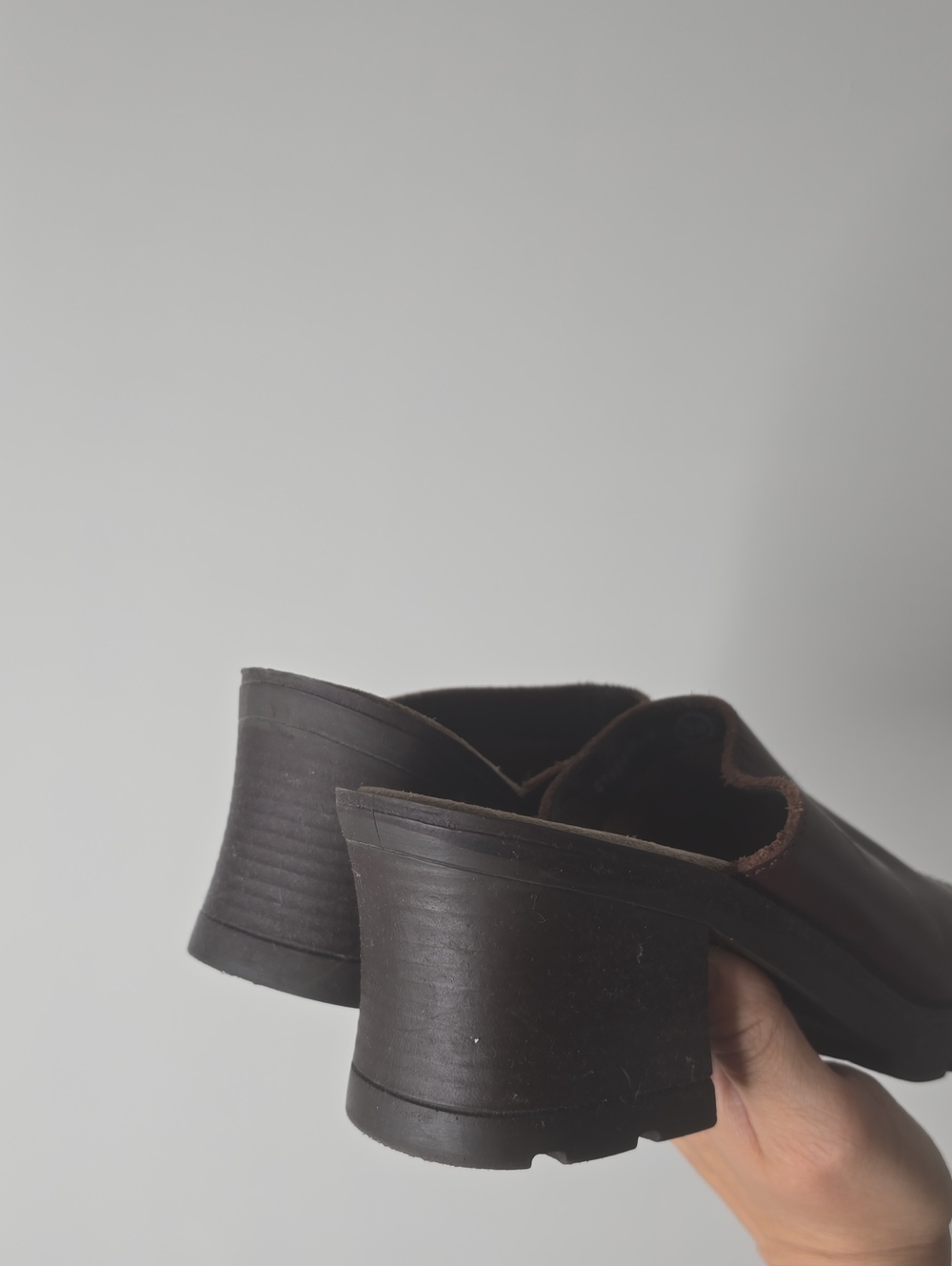 Vintage 90's Aldo Leather Square Toe Heels - Picture 4 of 8